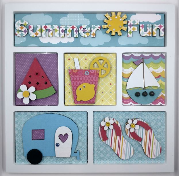 Summer Fun Shadowbox Insert