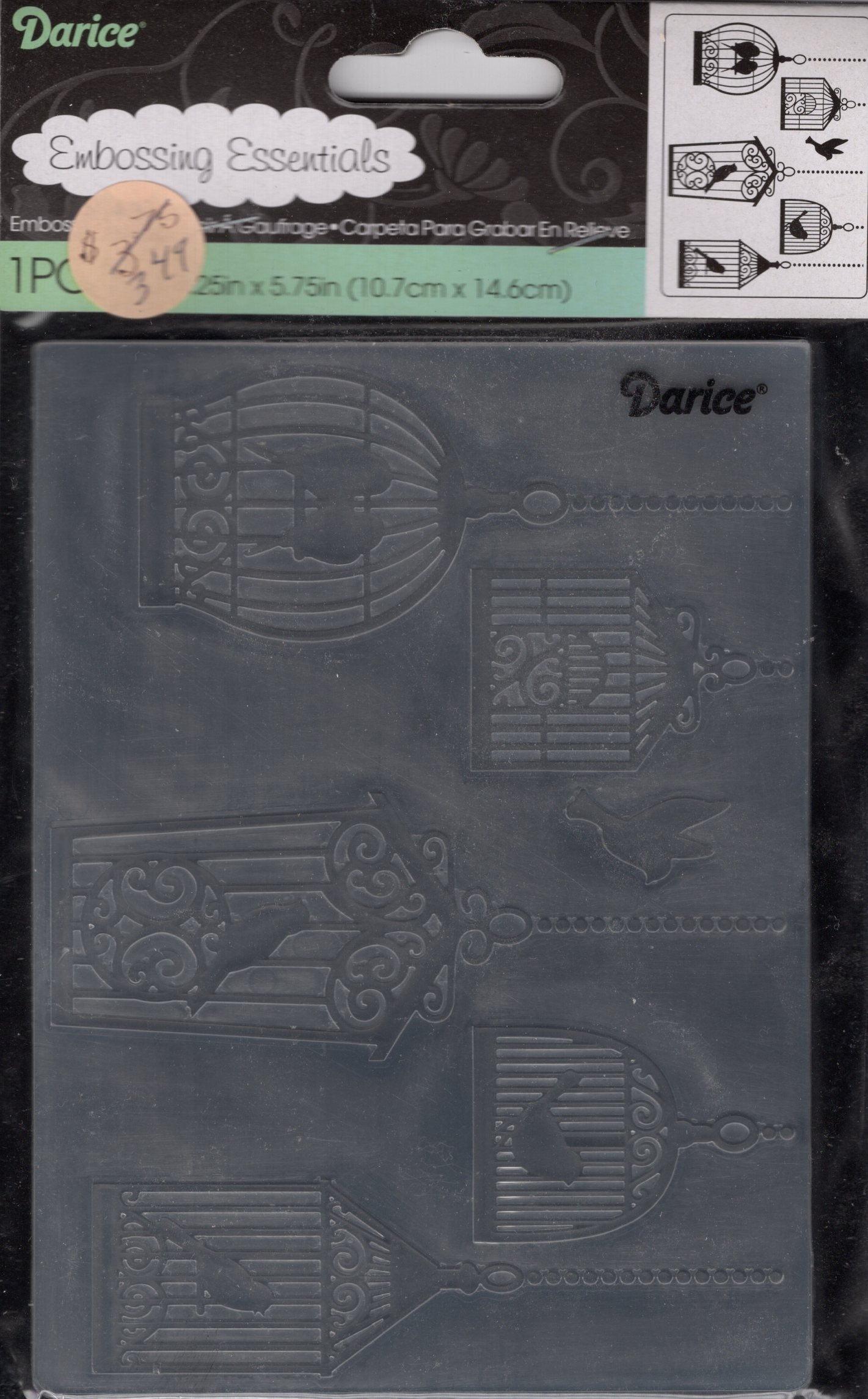 Darice Bird Cages Embossing Folder