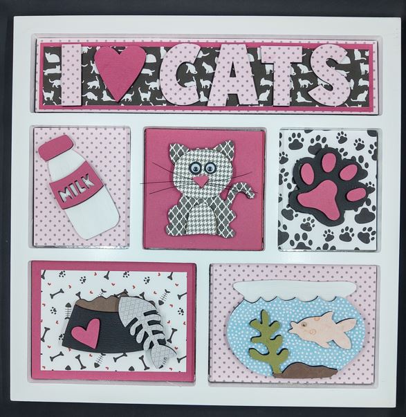 I Love Cats Shadowbox Insert