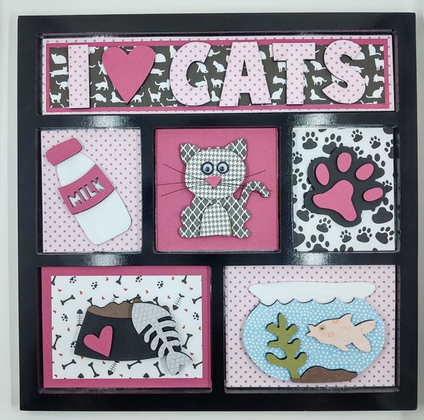 I Love Cats Shadowbox Insert