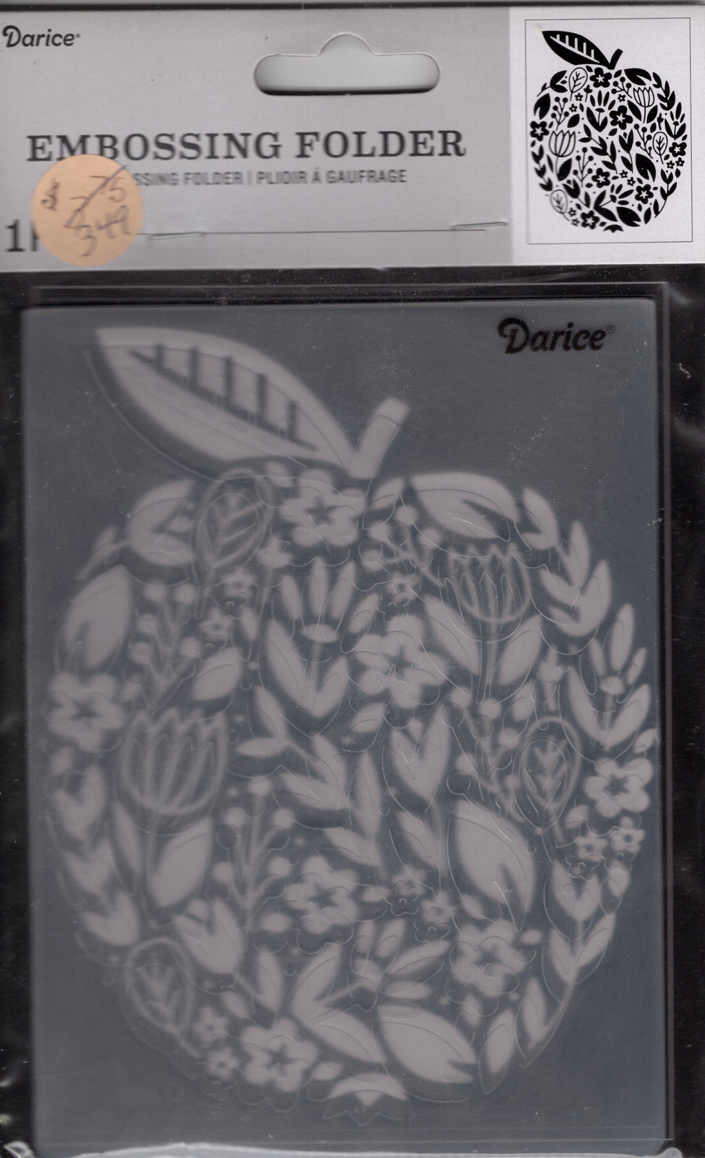 Darice Floral Apple Embossing Folder