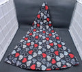 Gnome Hat - Valentines Black with White Hearts