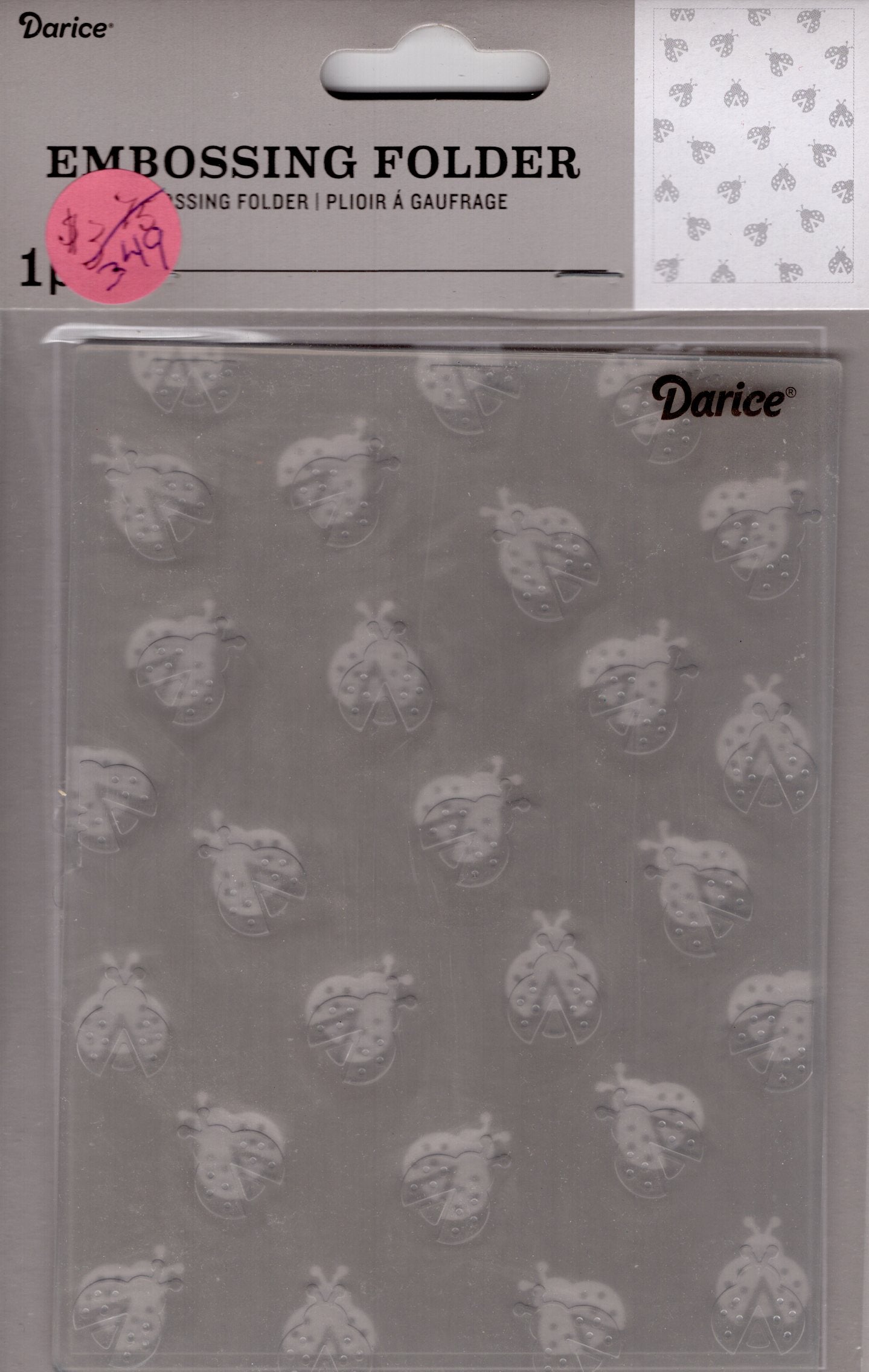 Darice Ladybugs Embossing Folder