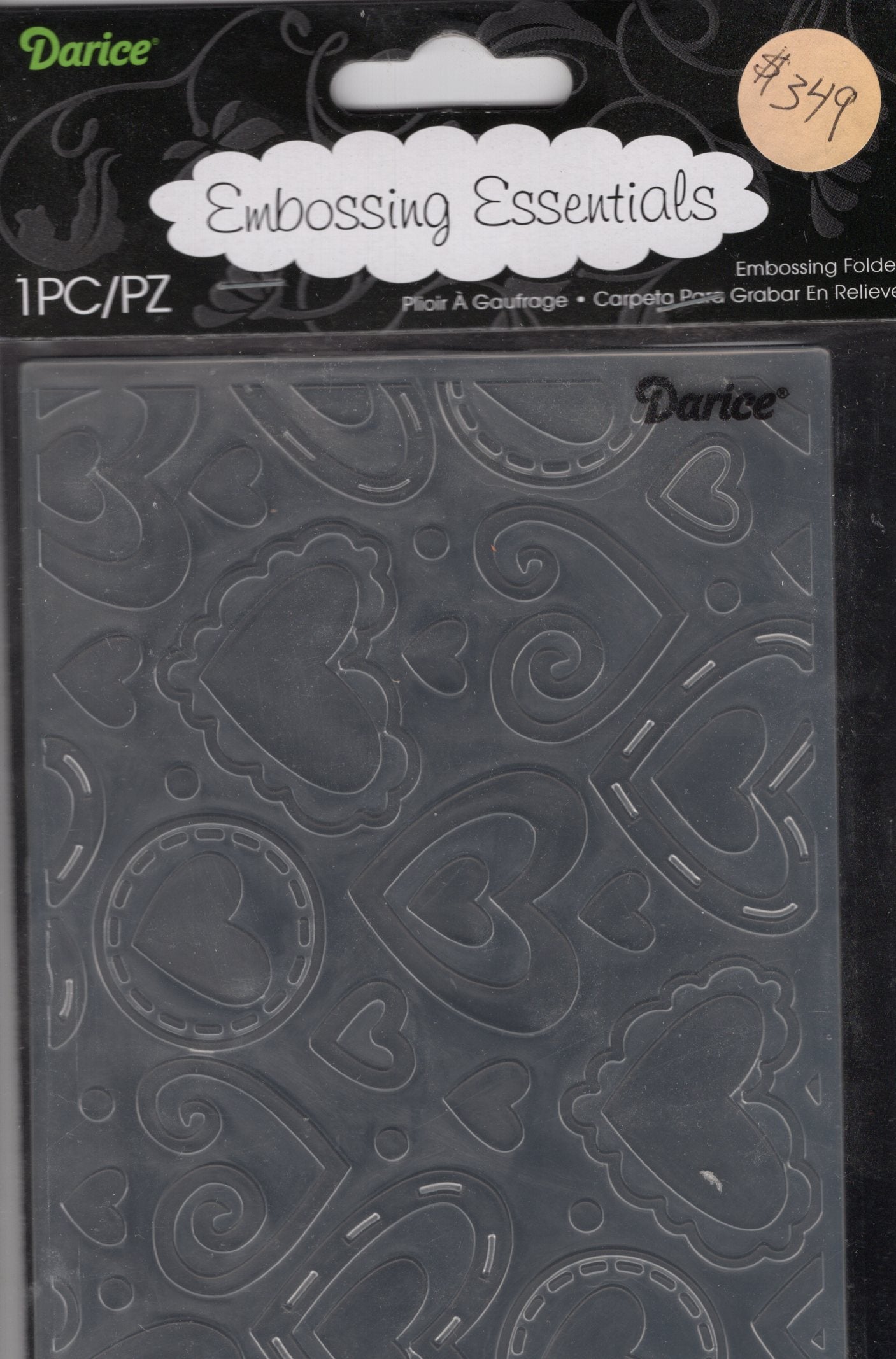Darice Layered Heart Background Embossing Folder