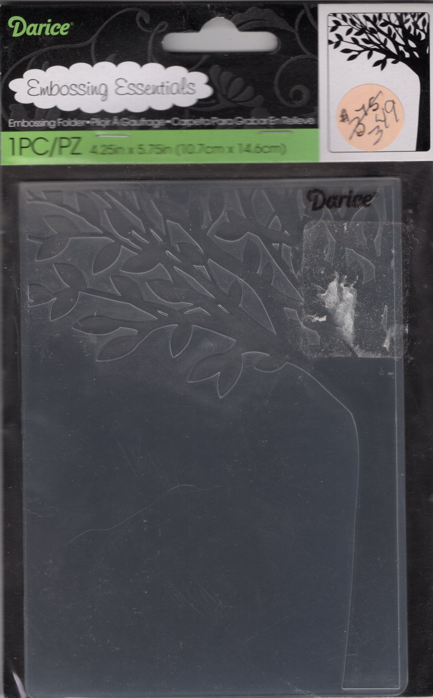 Darice Leafy Tree Trunk Embossing Folder