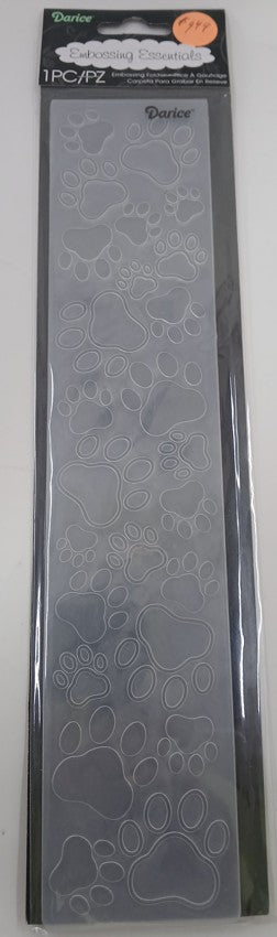 Darice Paw Prints Border Embossing Folder
