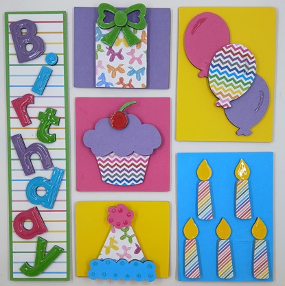 Happy Birthday Shadowbox Insert