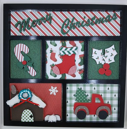 Merry Christmas Shadowbox Insert