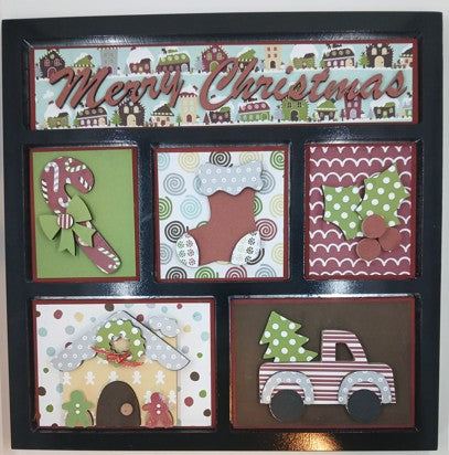 Merry Christmas Shadowbox Older Style - Insert - Finished