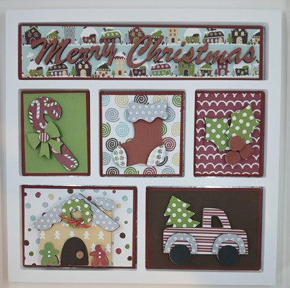 Merry Christmas Shadowbox Older Style - Insert - Finished