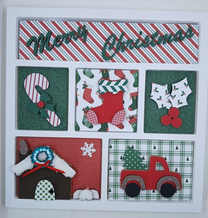 Merry Christmas Shadowbox Insert