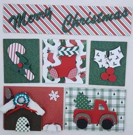 Merry Christmas Shadowbox Insert
