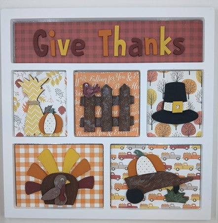 Give Thanks Shadowbox Insert