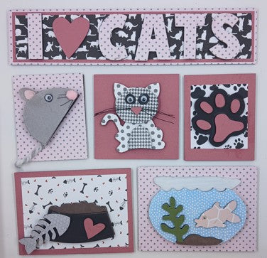 I Love Cats Shadowbox Alternate Insert - Finished