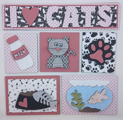 I Love Cats Shadowbox Insert