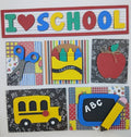 I Love School Shadowbox Insert
