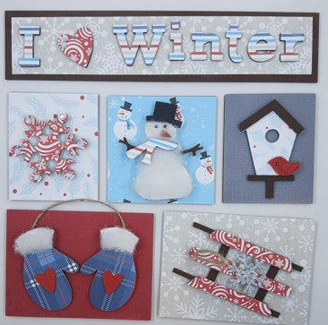 I Love Winter Shadowbox Insert
