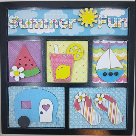 Summer Fun Shadowbox Insert