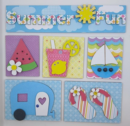 Summer Fun Shadowbox Insert